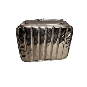 Lancome Silver Quilted Cosmetic Bag